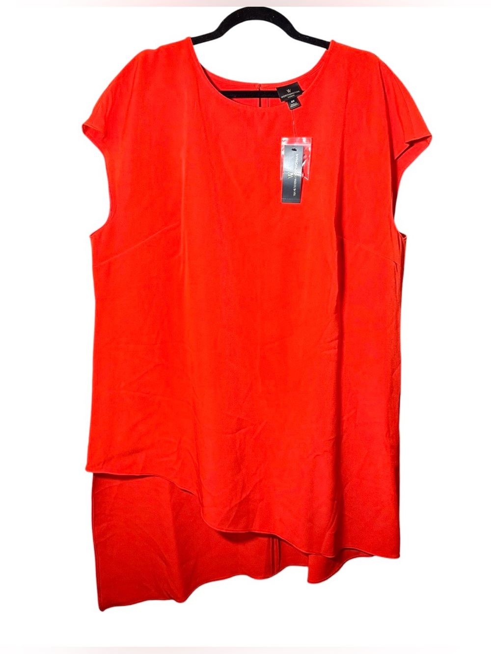 Worthington Women’s  High Low Asymmetrical Cap Sleeve Dress